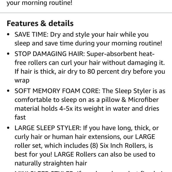 The Sleep Styler Large Like NEW In original package Curlers Overnight Curls